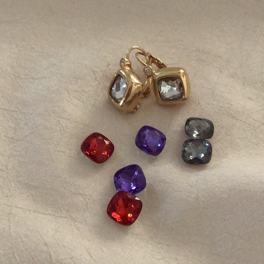 Joan river’s interchangeable stones. Never worn